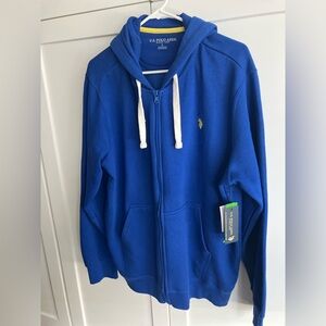 U.S. Polo Assn. Royal Blue Hoodie with White Accents